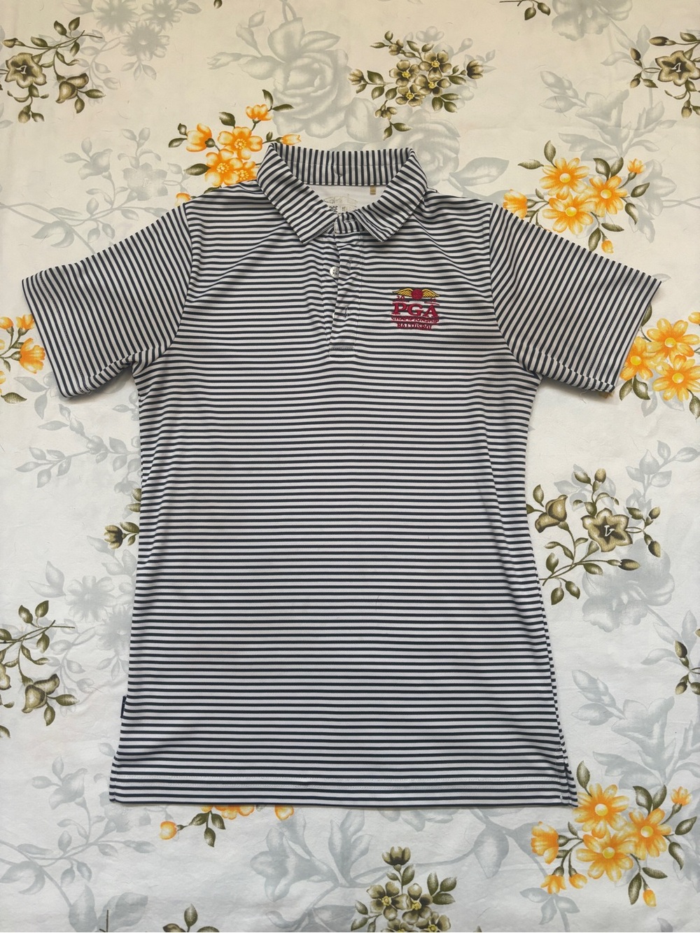 Garb Youth Size L PGA Striped Polo
